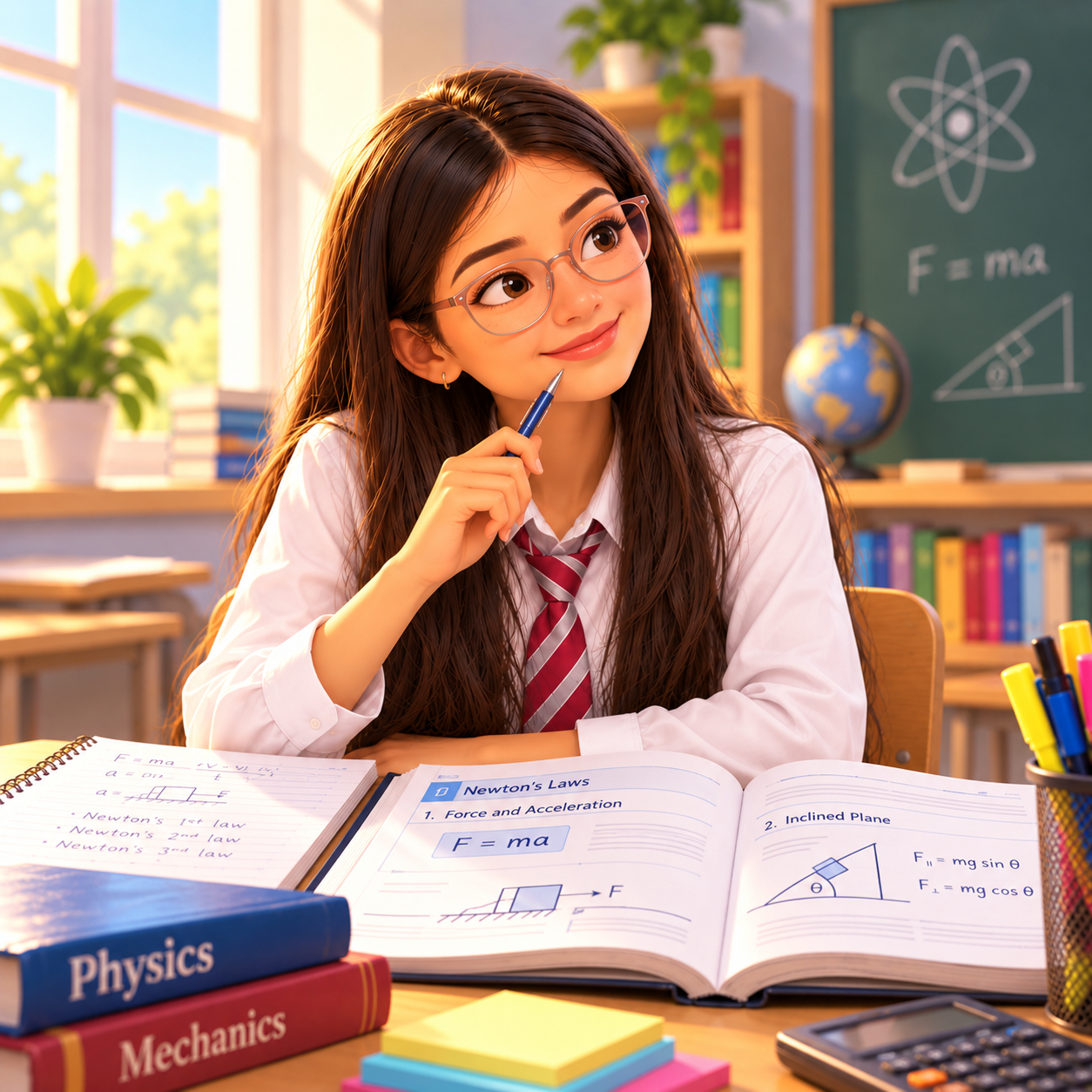 Estudiante piensa