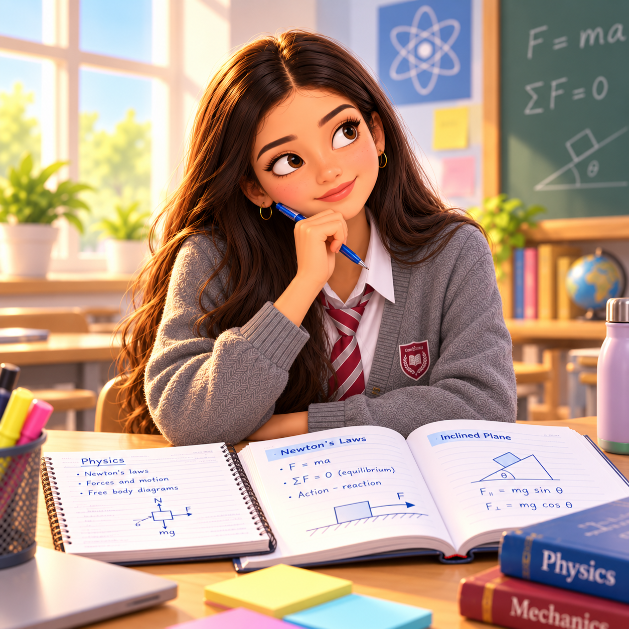 Estudiante piensa