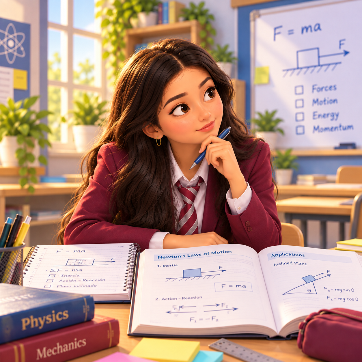 Estudiante piensa